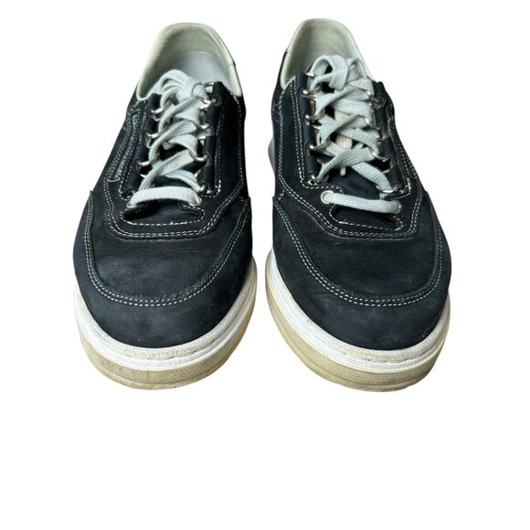 Memphisto Women's Sneaker Black Leather Suede Feel Size 7.5 Walking Shoe - Picture 7 of 16